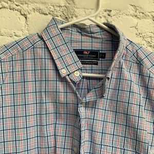 Blue and Pink Vineyard Vines Murray Shirt